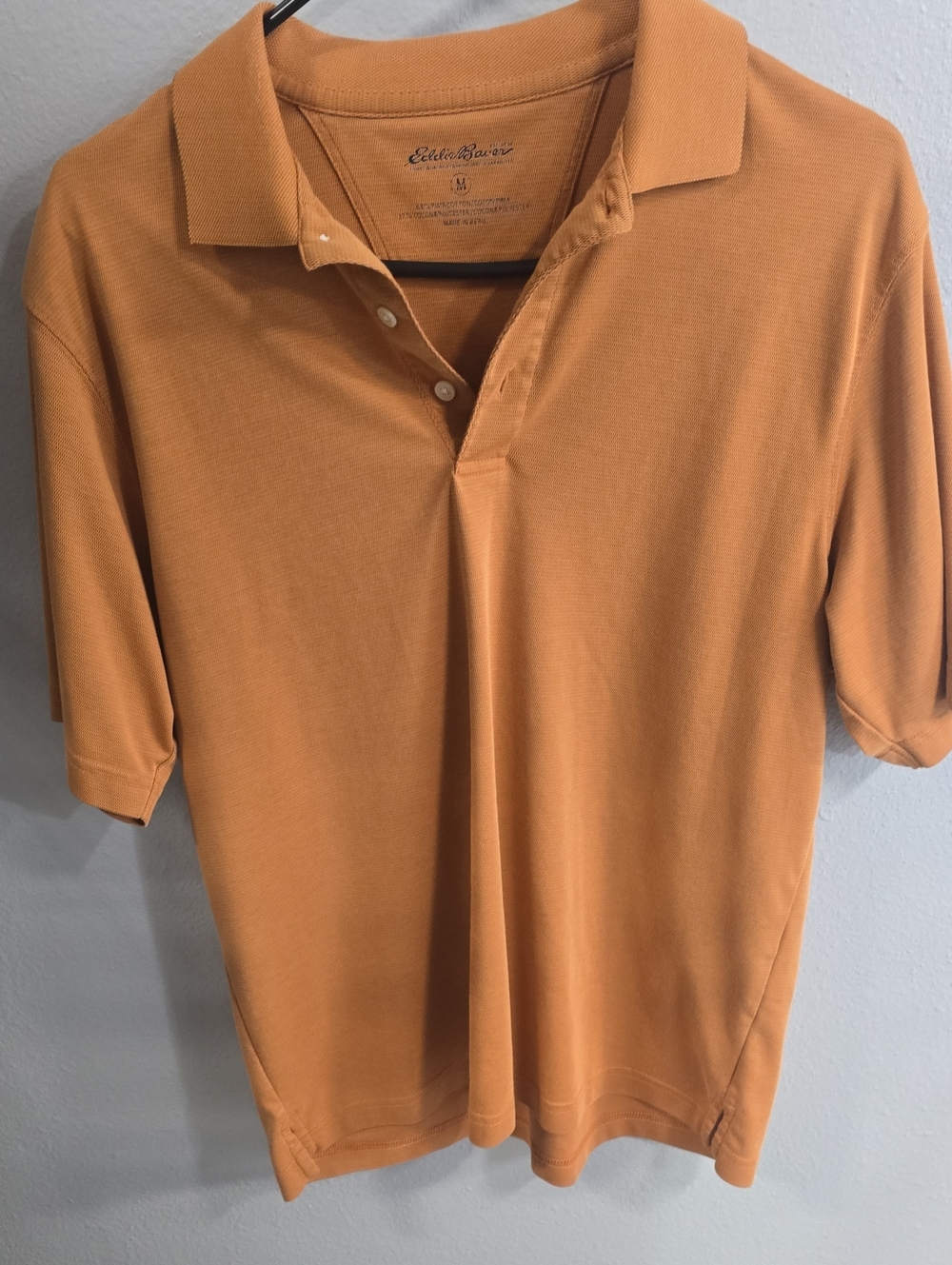 Eddie Bauer Men's Pumpkin-Orange Polo Shirt